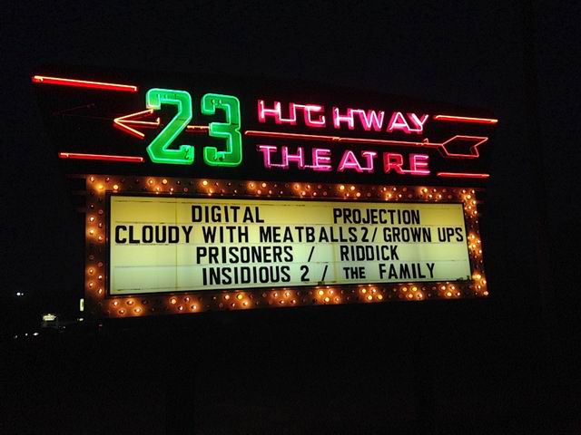 US-23 Drive-In Theater - Marquee Oct 2013 (newer photo)